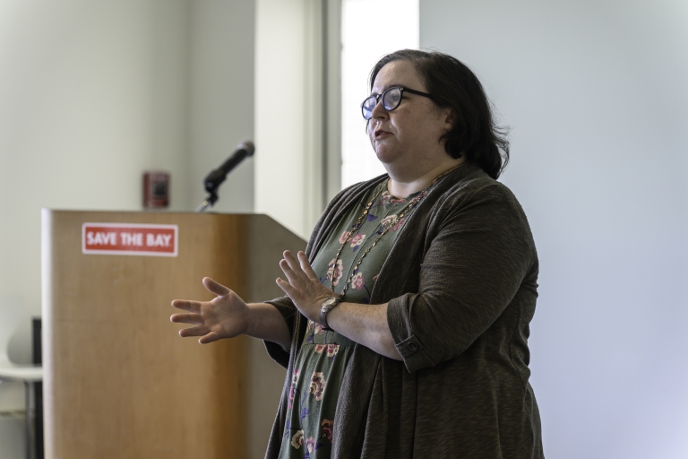Lauryn Sasso, the Gamm Theatre's institutional engagement associate and writer, speaks.