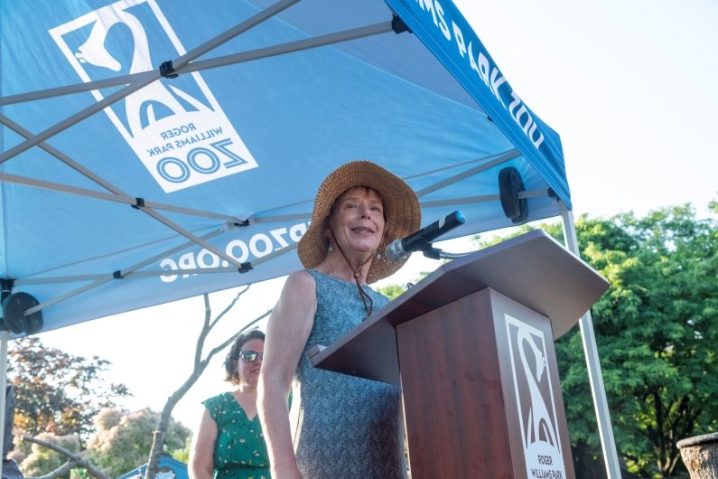 Sally Turner, executive director of The Collaborative, accepts the organization’s mini grant.