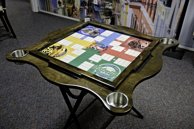 A game table in La Placita.