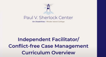 A slide that says independent facilitation/conflict free case management curriculum overview