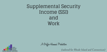 Supplementary Security income (SSI) and Work
